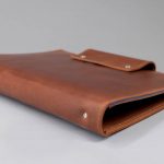 brown leather ring binder