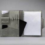 gray folio with ipad pocket