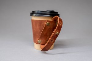leather cup sleeve