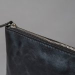 leather zipper clutch
