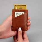 leather push up wallet